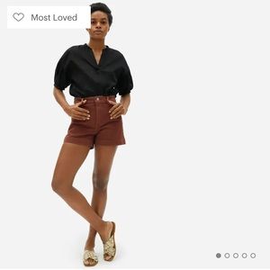 Everlane Cotton Twill Shorts in Rosewood